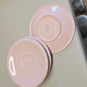 Newcor pink vintage saucers
